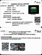 2.95/CT Natural Panna Stone with Govt. Lab Certificate (2331)